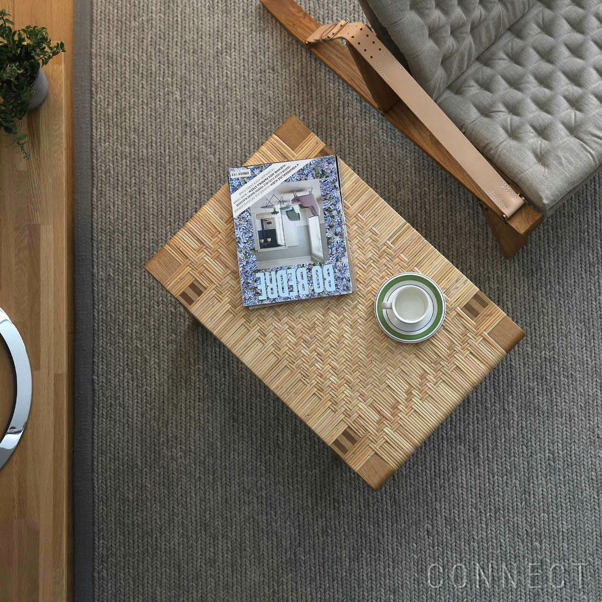 【LIVING SET キャンペーン対象・pt10倍】CONNECTセレクトリビングセット1 / CARL HANSEN & SON（カール・ハンセン＆サン） / CH292ソファ（オーク・オイル・ANTONI 813）＋BM0488Sコーヒーテーブル（オーク・オイル・籐張り）