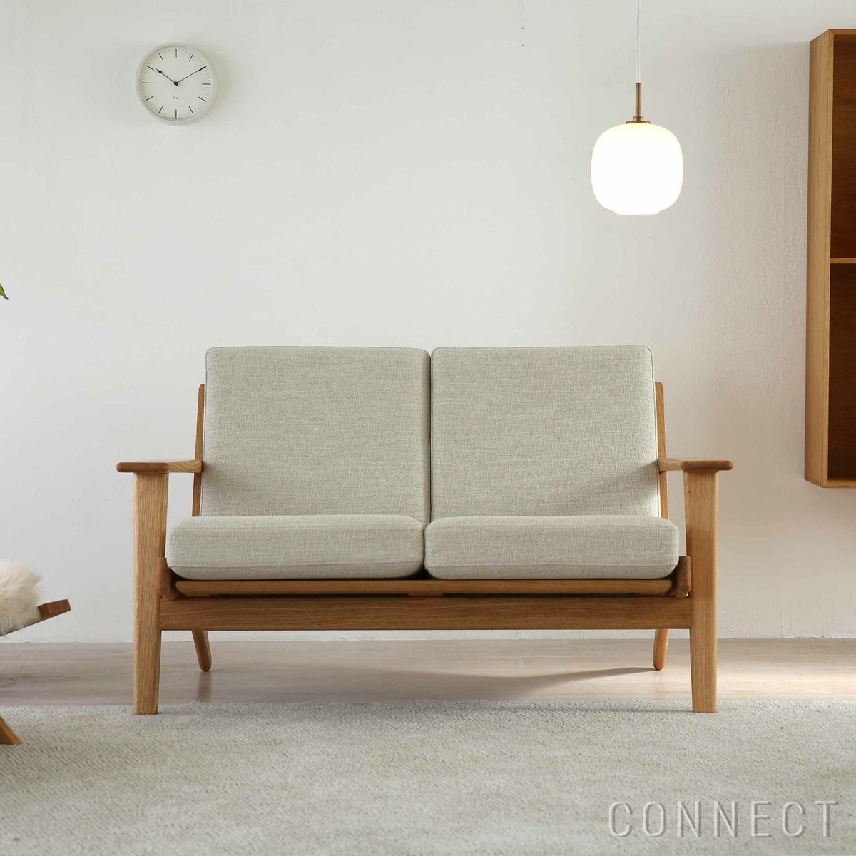 【LIVING SET キャンペーン対象・pt10倍】CONNECTセレクトリビングセット1 / CARL HANSEN & SON（カール・ハンセン＆サン） / CH292ソファ（オーク・オイル・ANTONI 813）＋BM0488Sコーヒーテーブル（オーク・オイル・籐張り）
