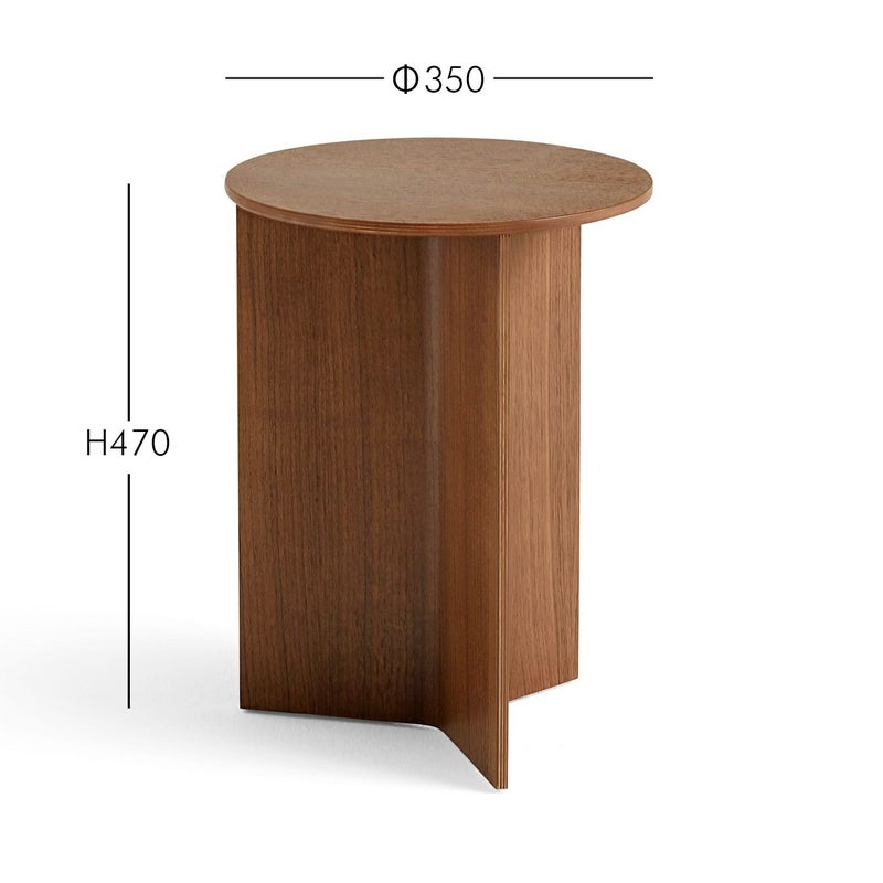 HAY（ヘイ） / SLIT TABLE（スリットテーブル） / WOOD HIGH / Φ35×H47cm / ウォルナット / サイドテーブル