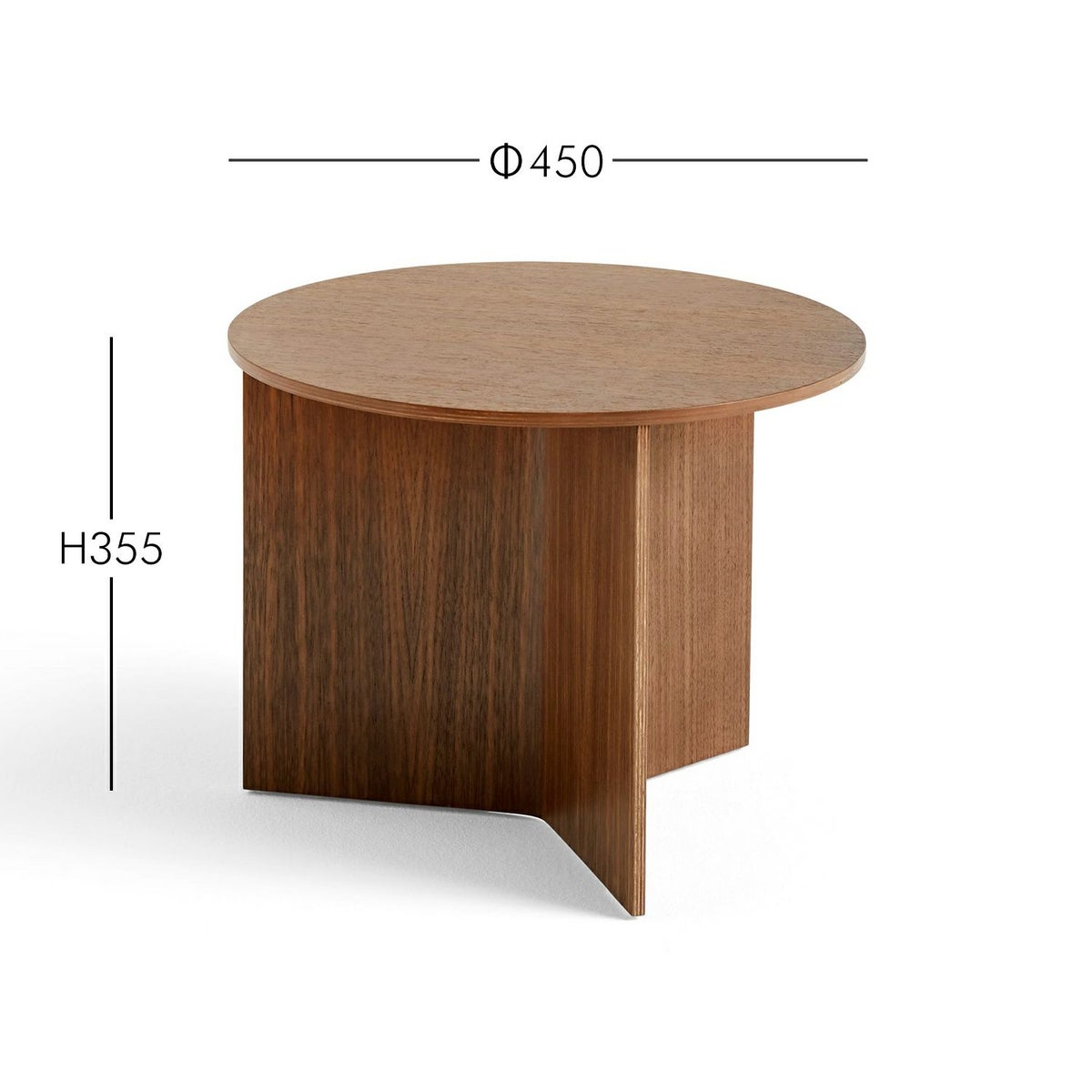 HAY（ヘイ） / SLIT TABLE（スリットテーブル） / WOOD ROUND / Φ45×H35.5cm / ウォルナット / サイドテーブル