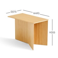 HAY（ヘイ） / SLIT TABLE（スリットテーブル） / WOOD OBLONG / W49.3×D27.5×H35.5cm / 全2色 / サイドテーブル