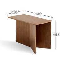 HAY（ヘイ） / SLIT TABLE（スリットテーブル） / WOOD OBLONG / W49.3×D27.5×H35.5cm / ウォルナット / サイドテーブル