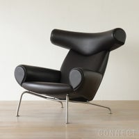 FREDERICIA（フレデリシア） Wegner Ox Chair（ウェグナーオックスチェア） / Model 1000 / ステンレススチールベース / レザー（Organic 906）