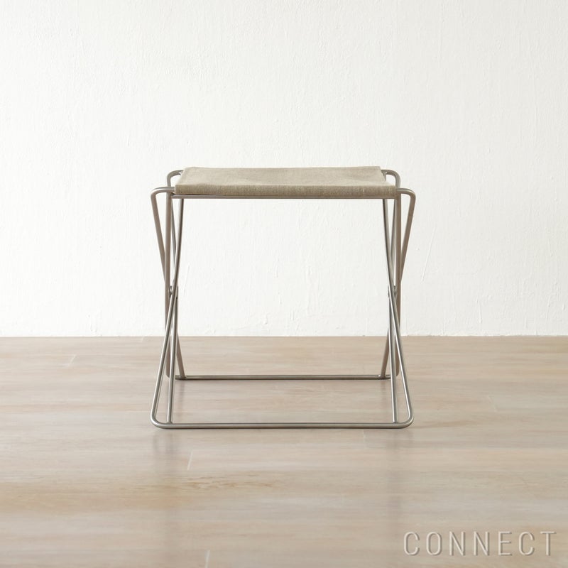 FREDERICIA（フレデリシア） / JG Folding Stool（JGフォールディング スツール） / Model 6565 / ステンレススチールベース / ナチュラルキャンバス