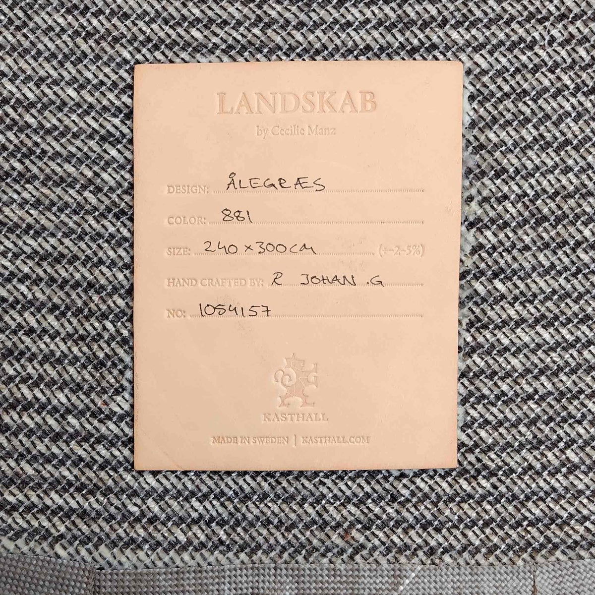 【アウトレット】KASTHALL（カスタール） / ALEGRAES（オーレグラス） / KALK 881（240×300cm） / ラグ《滑り止めプレゼント》