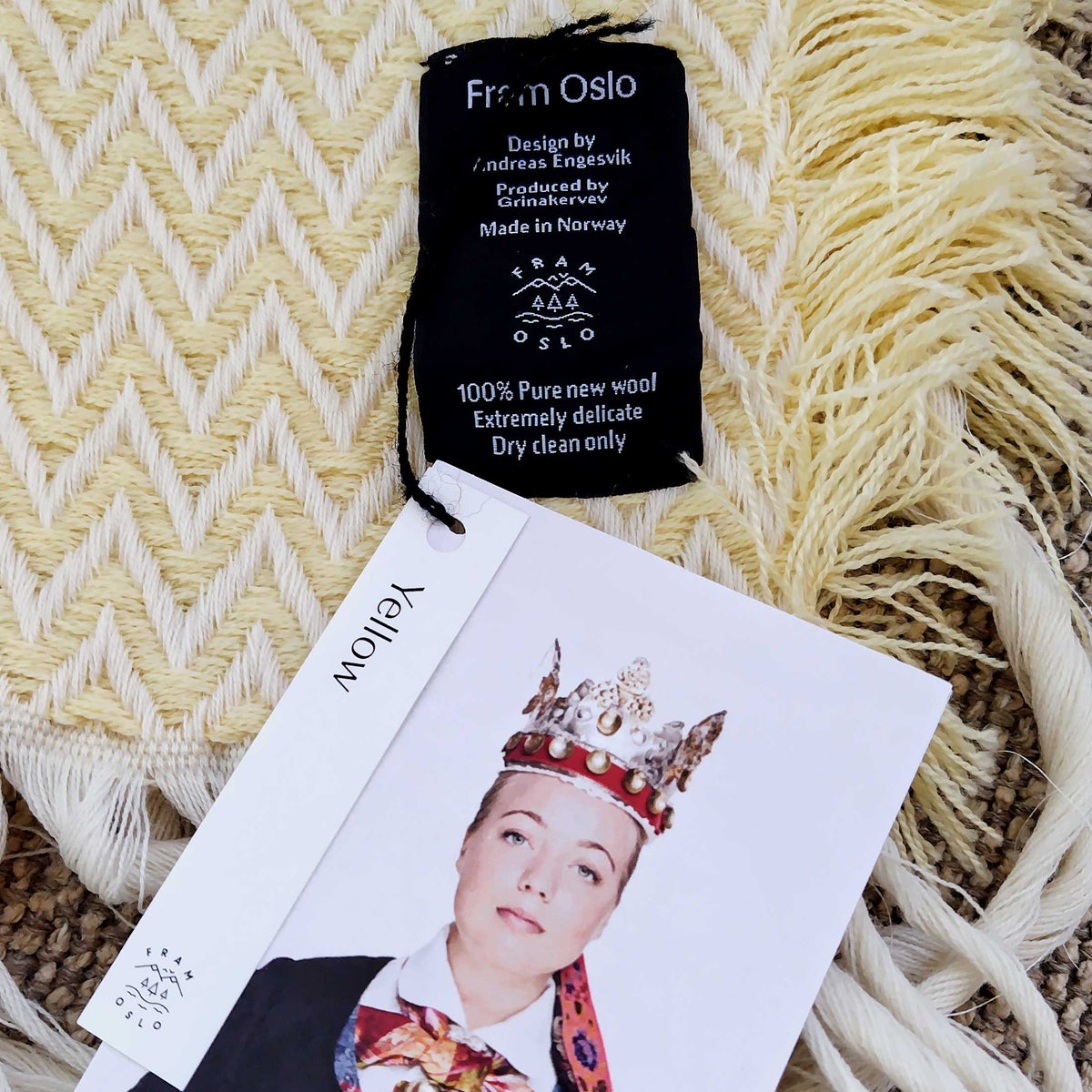 【アウトレット】norwegianicons（ノルウェジアンアイコンズ） / Bunad Blanket Fram Oslo（ブーナッドブランケットフラムオスロ） / yellow / 200×130cm