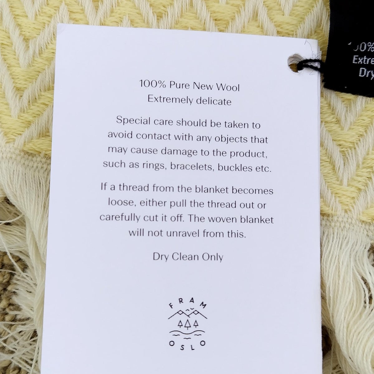 【アウトレット】norwegianicons（ノルウェジアンアイコンズ） / Bunad Blanket Fram Oslo（ブーナッドブランケットフラムオスロ） / yellow / 200×130cm