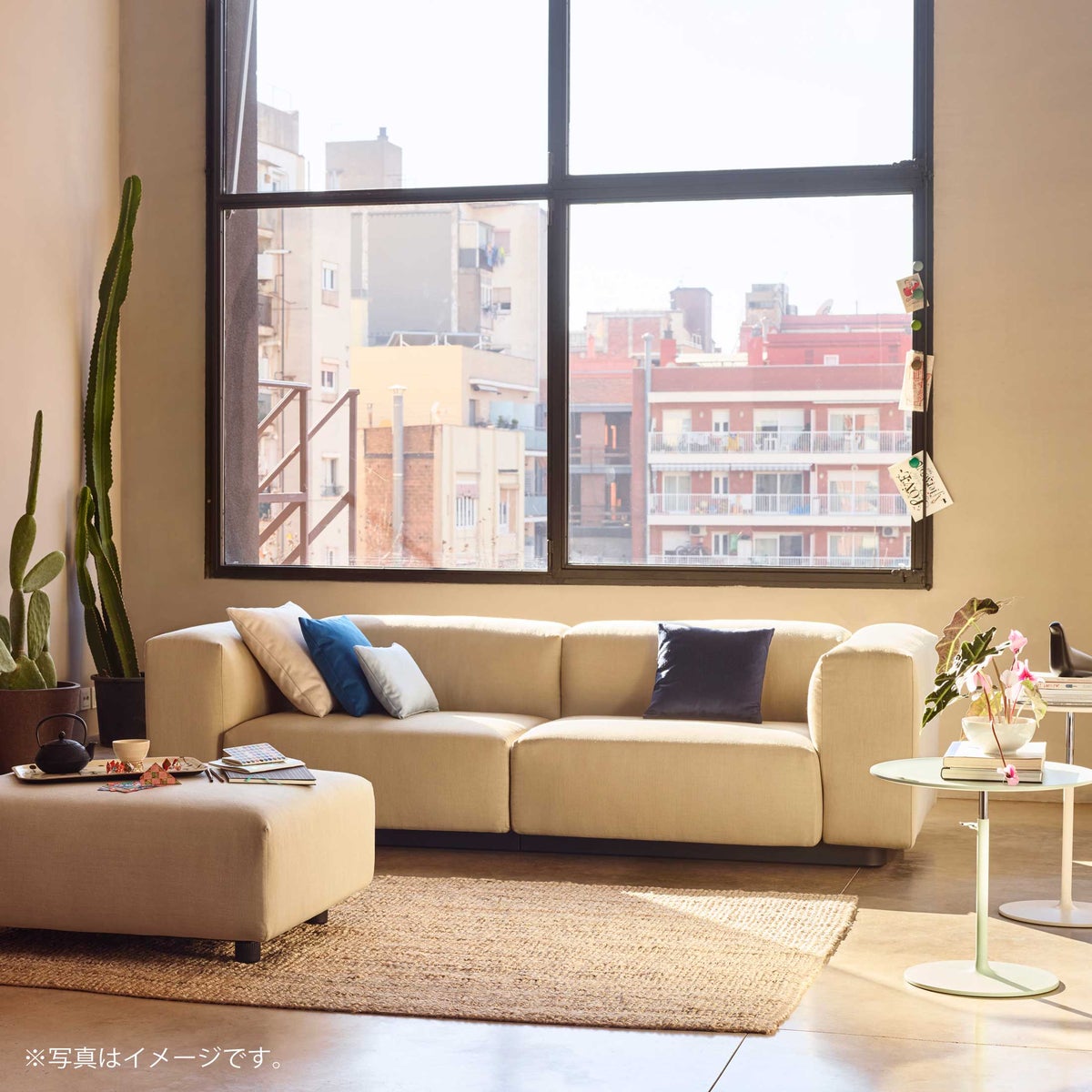 Vitra（ヴィトラ） / Soft Modular Sofa（ソフトモジュラーソファ） / 2シーター / Dumet（デュメ）01 ivory melange / ソファ