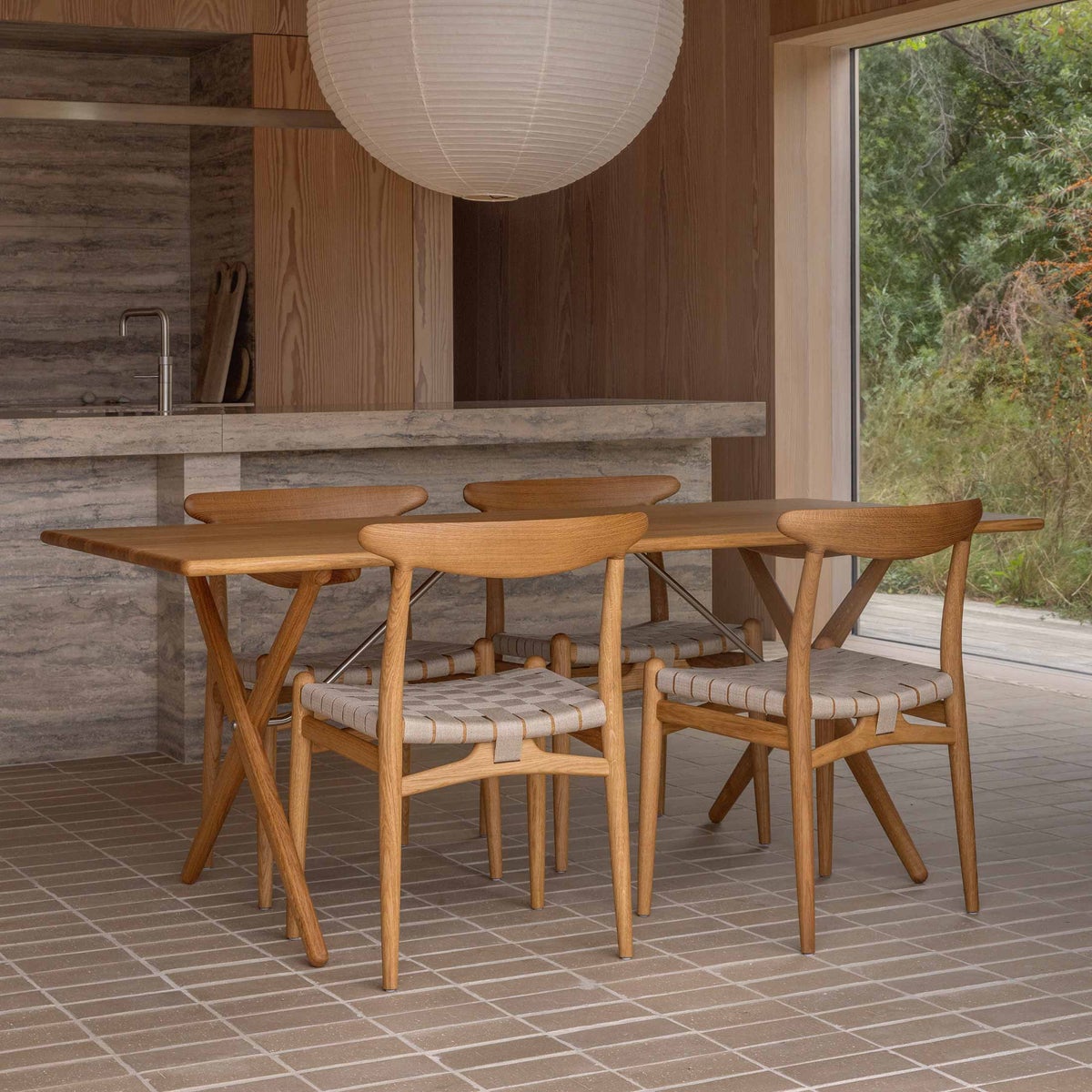 PP Mobler（PPモブラー） / PP101 チェア / オーク材・クリアバイオオイル仕上げ / リネンウェビング