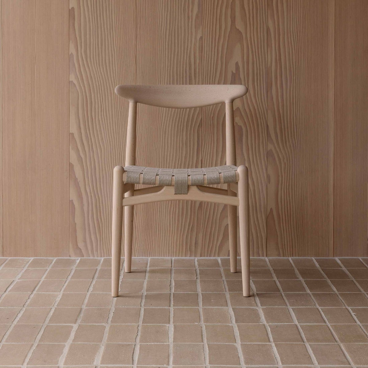 PP Mobler（PPモブラー） / PP101 チェア / ビーチ材・ソープ仕上げ / リネンウェビング