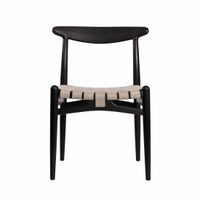 PP Mobler（PPモブラー） / PP101 チェア / オーク材・タニックティントブラック仕上げ / リネンウェビング