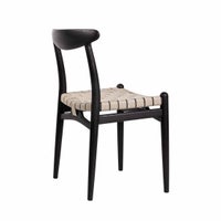 PP Mobler（PPモブラー） / PP101 チェア / オーク材・タニックティントブラック仕上げ / リネンウェビング