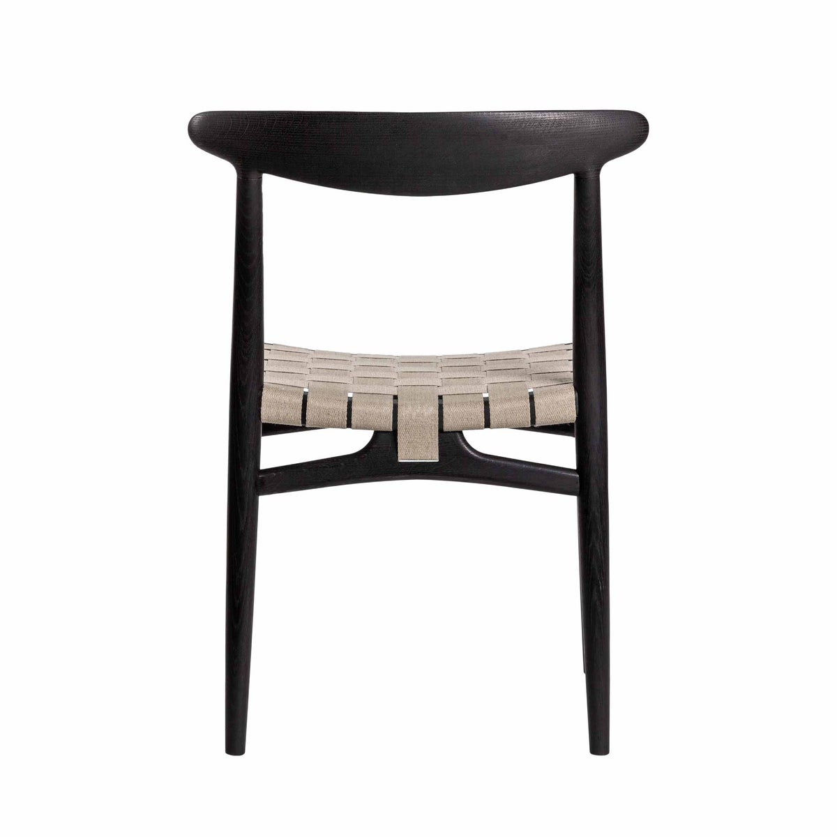 PP Mobler（PPモブラー） / PP101 チェア / オーク材・タニックティントブラック仕上げ / リネンウェビング