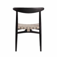 PP Mobler（PPモブラー） / PP101 チェア / オーク材・タニックティントブラック仕上げ / リネンウェビング