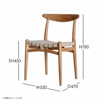 PP Mobler（PPモブラー） / PP101 チェア / オーク材・タニックティントブラック仕上げ / リネンウェビング