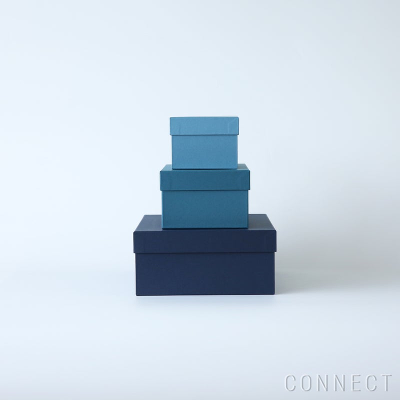 &PAPERS（アンドペーパーズ） / カラー収納BOX 3個セット「海」 / オープンシェルフ用【CONNECT別注】