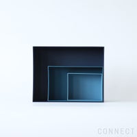 &PAPERS（アンドペーパーズ） / カラー収納BOX 3個セット「海」 / オープンシェルフ用【CONNECT別注】