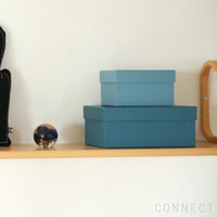 &PAPERS（アンドペーパーズ） / カラー収納BOX 3個セット「海」 / オープンシェルフ用【CONNECT別注】