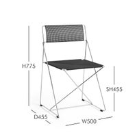 HAY（ヘイ） / X-LINE CHAIR CHROMED（エックスライン チェア クロームド） / 屋内用 / ブラック