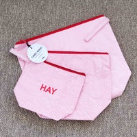 【アウトレット】HAY（ヘイ） / CANDY MONO WASH BAG-WASH SET OF 3（キャンディモノウォッシュバッグ） / 全2色 / ポーチ3点セット / ライトピンク