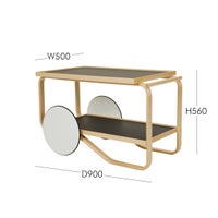 Artek（アルテック） / TEA TROLLEY 901（ティートロリー） / ブラック リノリウム