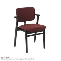 Artek（アルテック） / DOMUS CHAIR（ドムスチェア） / バーチ材・ブラックステイン仕上げ / 布張り Hola chestnut《New beauty versions》