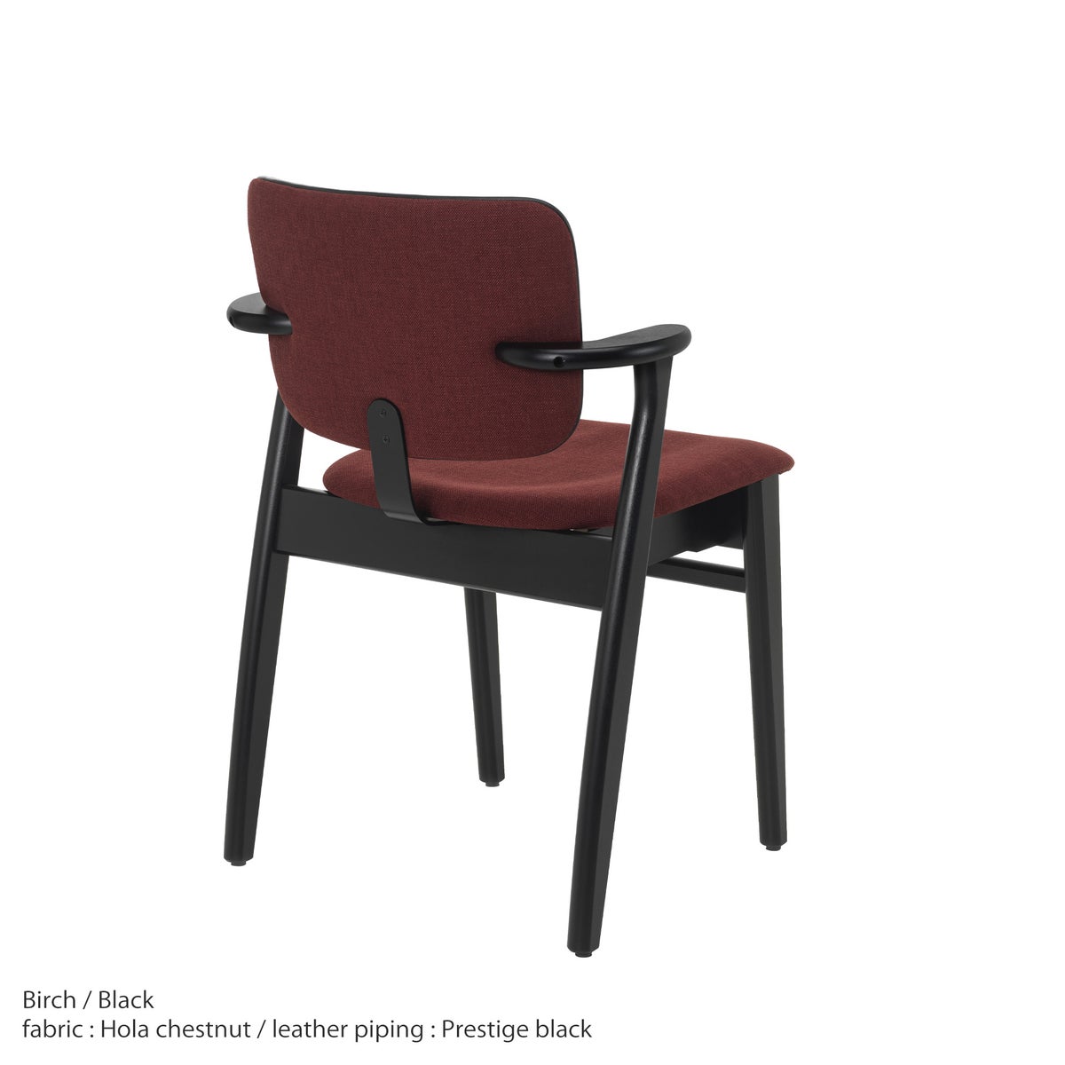 Artek（アルテック） / DOMUS CHAIR（ドムスチェア） / バーチ材・ブラックステイン仕上げ / 布張り Hola chestnut《New beauty versions》