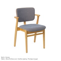Artek（アルテック） / DOMUS CHAIR（ドムスチェア） / バーチ材・ハニーステイン仕上げ / 布張り Wow Re blue ocre《New beauty versions》