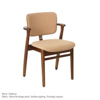 Artek（アルテック） / DOMUS CHAIR（ドムスチェア） / バーチ材・ウォルナットステイン仕上げ / 布張り Wow Re beige pink《New beauty versions》