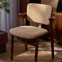 Artek（アルテック） / DOMUS CHAIR（ドムスチェア） / バーチ材・ウォルナットステイン仕上げ / 布張り Wow Re beige pink《New beauty versions》