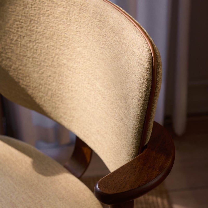 Artek（アルテック） / DOMUS CHAIR（ドムスチェア） / バーチ材・ウォルナットステイン仕上げ / 布張り Wow Re beige pink《New beauty versions》