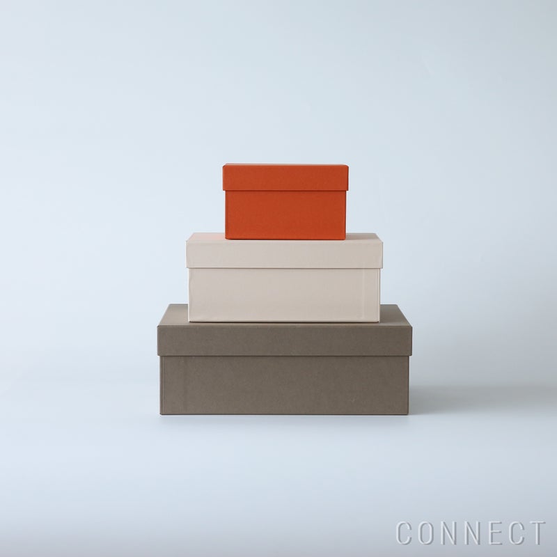 &PAPERS（アンドペーパーズ） / カラー収納BOX 3個セット「夕日」 / オープンシェルフ用【CONNECT別注】