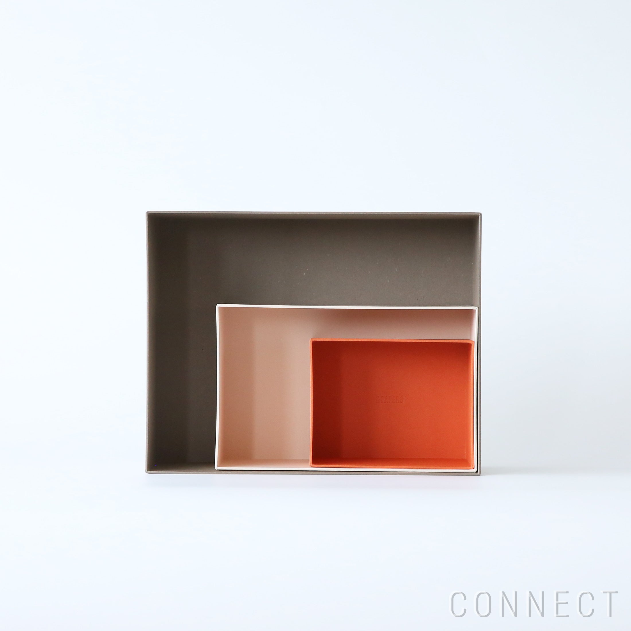 &PAPERS（アンドペーパーズ） / カラー収納BOX 3個セット「夕日