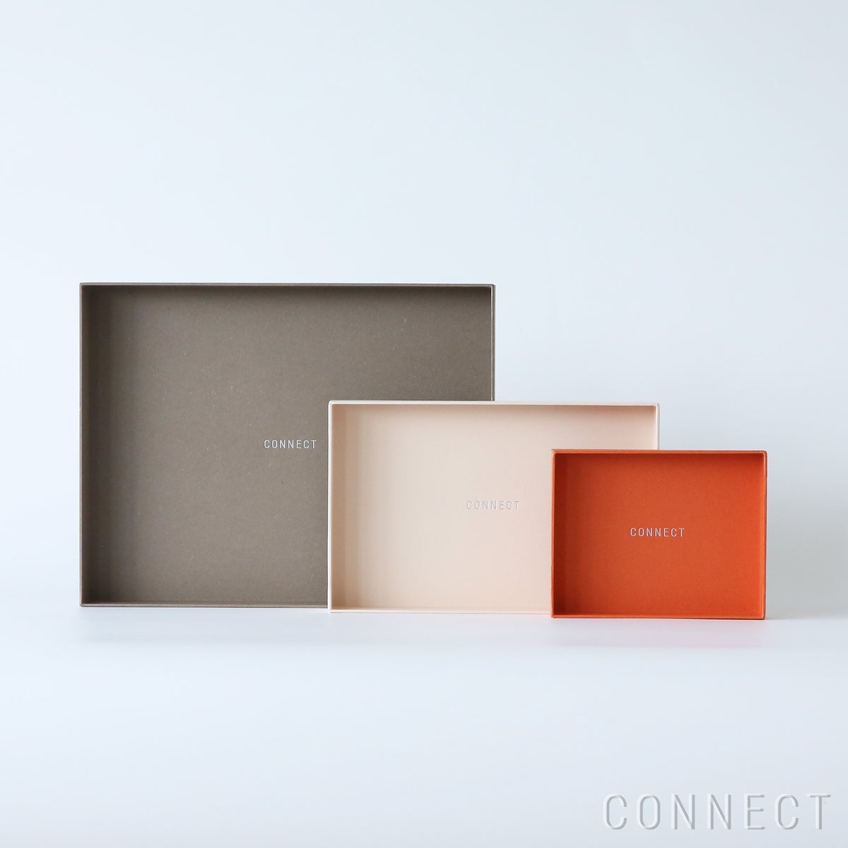 &PAPERS（アンドペーパーズ） / カラー収納BOX 3個セット「夕日」 / オープンシェルフ用【CONNECT別注】