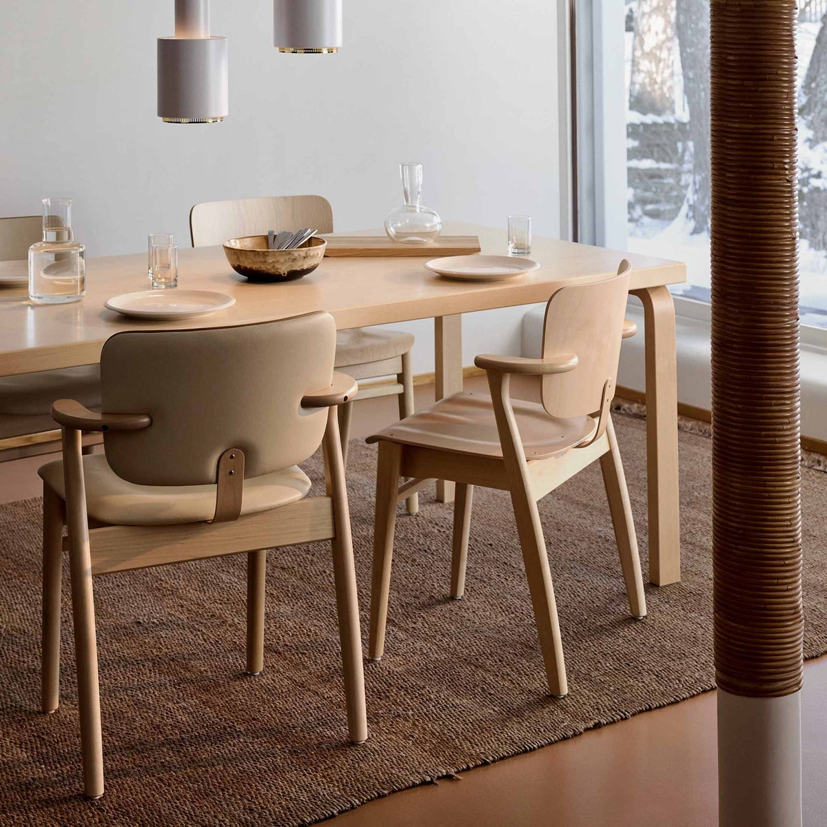 Artek（アルテック） / DOMUS CHAIR（ドムスチェア） / バーチ材・ナチュラルラッカー仕上げ / 革張り Prestige cream《New beauty versions》