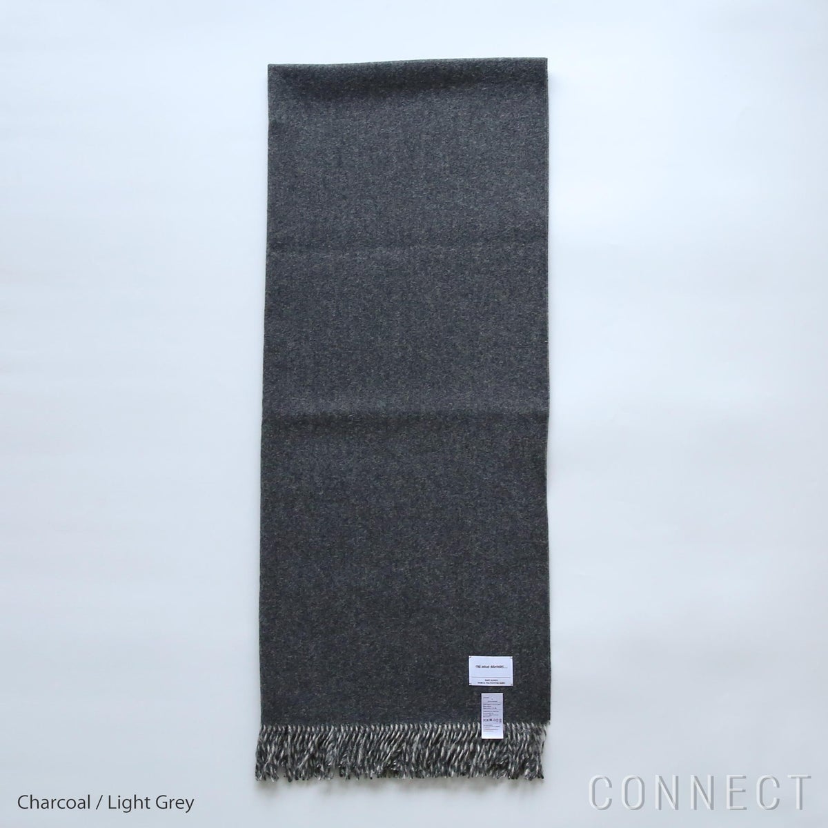 THE INOUE BROTHERS（ザ イノウエブラザーズ） / Two-Colour Large Brushed Stole / 80×205cm / Charcoal Light Grey / ストール