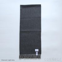 THE INOUE BROTHERS（ザ イノウエブラザーズ） / Two-Colour Large Brushed Stole / 80×205cm / Charcoal Light Grey / ストール
