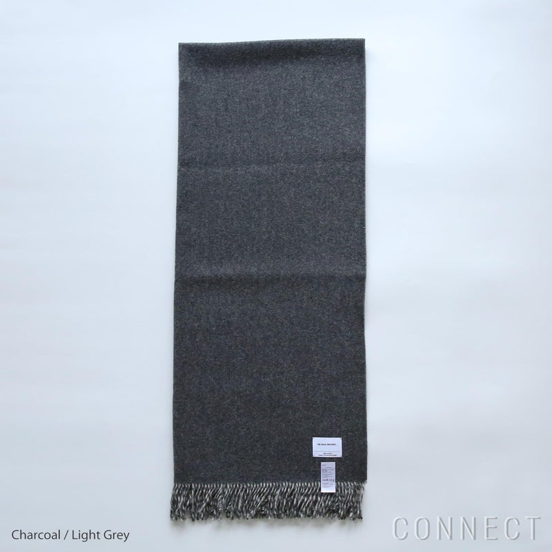 THE INOUE BROTHERS（ザ イノウエブラザーズ） / Two-Colour Large Brushed Stole / 80×205cm / Charcoal Light Grey / ストール