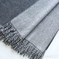 THE INOUE BROTHERS（ザ イノウエブラザーズ） / Two-Colour Large Brushed Stole / 80×205cm / Charcoal Light Grey / ストール
