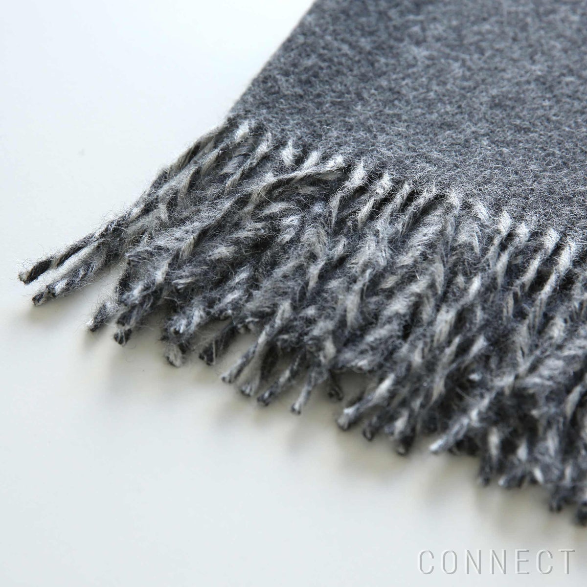 THE INOUE BROTHERS（ザ イノウエブラザーズ） / Two-Colour Large Brushed Stole / 80×205cm / Charcoal Light Grey / ストール