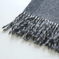 THE INOUE BROTHERS（ザ イノウエブラザーズ） / Two-Colour Large Brushed Stole / 80×205cm / Charcoal Light Grey / ストール