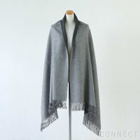 THE INOUE BROTHERS（ザ イノウエブラザーズ） / Two-Colour Large Brushed Stole / 80×205cm / Charcoal Light Grey / ストール