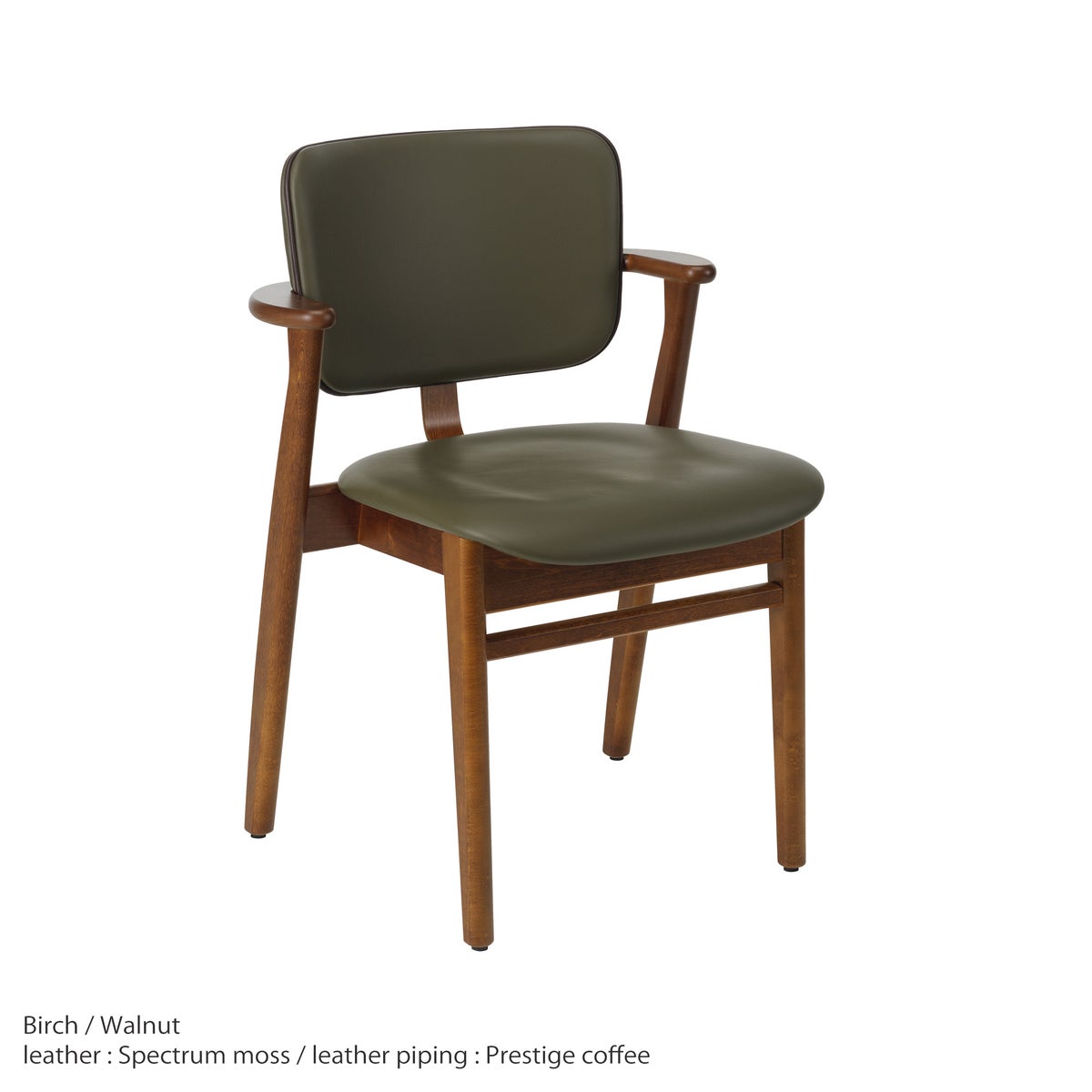 Artek（アルテック） / DOMUS CHAIR（ドムスチェア） / バーチ材・ウォルナットステイン仕上げ / 革張り Spectrum moss《New beauty versions》