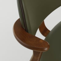Artek（アルテック） / DOMUS CHAIR（ドムスチェア） / バーチ材・ウォルナットステイン仕上げ / 革張り Spectrum moss《New beauty versions》