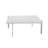 FRITZ HANSEN（フリッツ・ハンセン） / PK61 / 御影石 ロール仕上げ（グレーホワイト） / サテン仕上げステンレススチール / コーヒーテーブル / 80×80cm