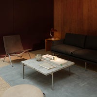 FRITZ HANSEN（フリッツ・ハンセン） / PK61 / 御影石 ロール仕上げ（グレーホワイト） / サテン仕上げステンレススチール / コーヒーテーブル / 80×80cm