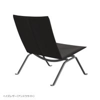 FRITZ HANSEN（フリッツ・ハンセン） / PK22（ピーケー22） ヘイズレザー / アンスラサイト / サテン仕上げステンレススチール / ラウンジチェア