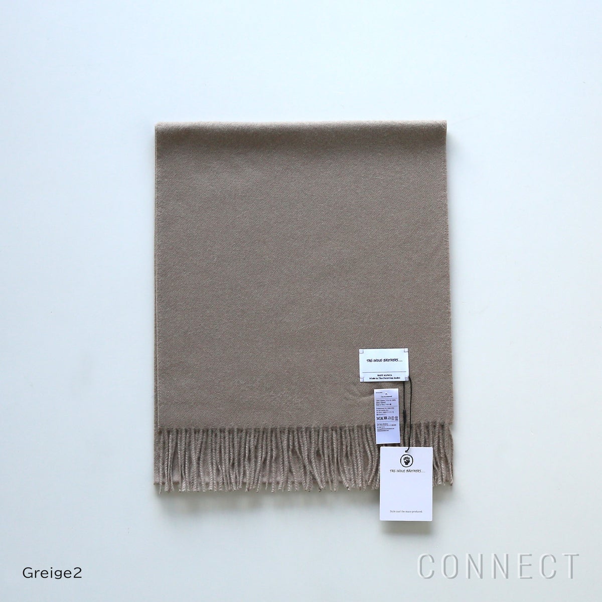 THE INOUE BROTHERS（ザ イノウエブラザーズ） / Brushed Scarf / ブラッシュド スカーフ / W36.5×H181cm / 全4色