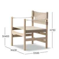 FREDERICIA（フレデリシア） / Canvas 21 Chair（キャンバス21チェア） / Model 2021 / オーク材・ソープ仕上げ・ナチュラルキャンバス / ラウンジチェア