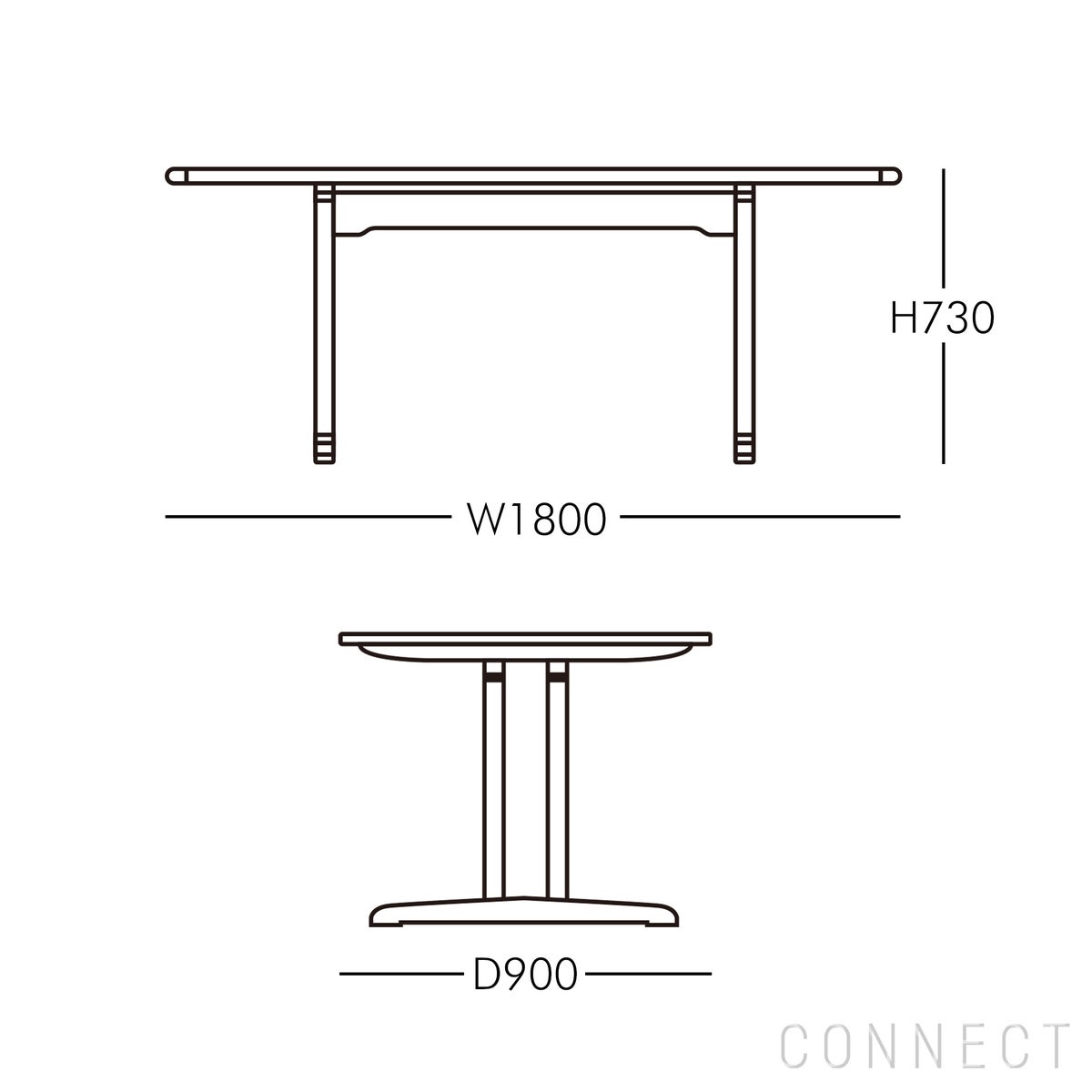 FREDERICIA（フレデリシア） / C18 Mogensen Shaker Table（モーエンセン シェーカーテーブル） / Model 6290 / オーク材・オイル仕上げ / W180 / ダイニングテーブル